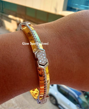 3 Ct Round Cut Vintage Philippe Charriol Charm Bracelet 14K Yellow Gold Plated