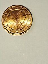 Rare ! Pièce de 1 centime d'euro de 2002 , lettre G , RFA , Feuilles de Chêne