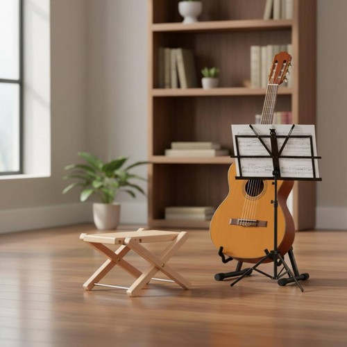 Repose pied guitare bambou - guitare,