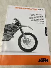 KTM 250 400 450 525 XC-F XC-W EXC XC 2007 Manuel utilisateur propriétaire notice
