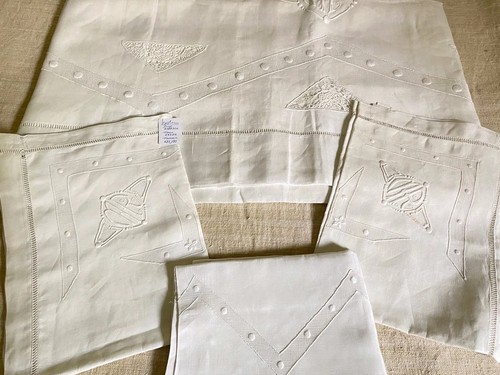 Drap ancien lin avec - ancien, taies