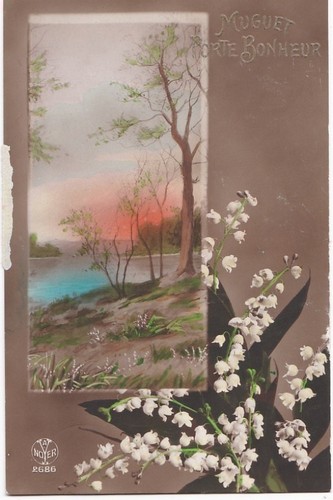 Cpa fantaisie multivues muguet - fantaisie,