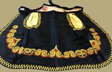 ancien tablier de serveuse ou autre noir état neuf brodé