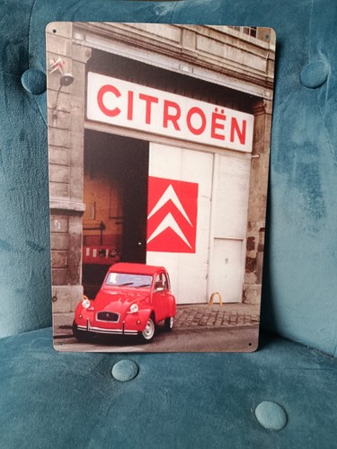 Plaque métal 2cv deudeuche