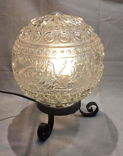 Lampe pied fer forgé gros - en,