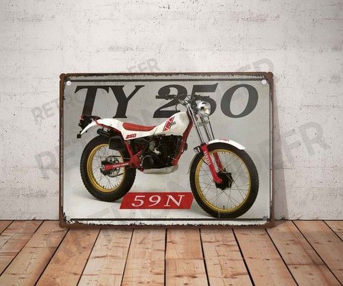 Plaque métal vintage yamaha - plaque,