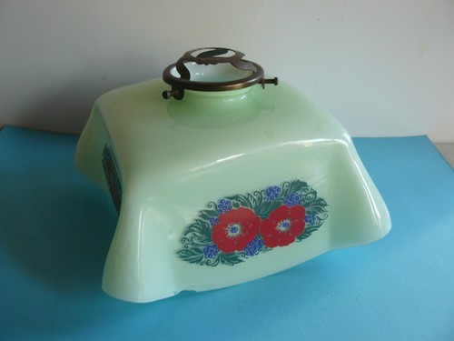 Suspension ancienne opaline - suspension,
