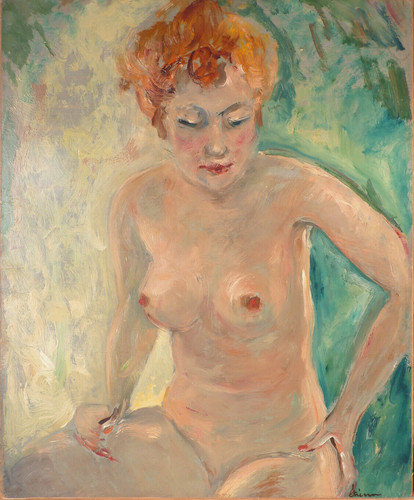 Femme nue peinture huile - femme, à