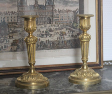 Paire de flambeaux en bronze