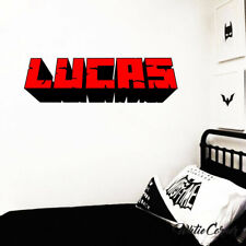 Milti Colored Gamer Name Decal, inspired Minecraft, Custom Name Decal 