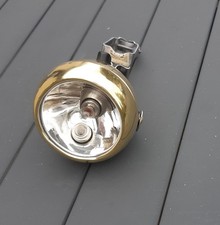 Ancien phare 95 mm double ampoule + support potence AFA -  vélo vintage