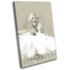 Marylin Monroe Iconic Celebrities SINGLE TOILE murale ART Photo Print