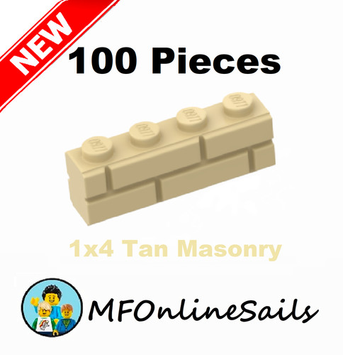 Genuine lego tan 1x4 masonry - lego,