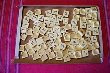 OLD SCRABBLE board game part replacement letter fine line