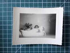 VR351 photo circa 1950 woman on hospital bed