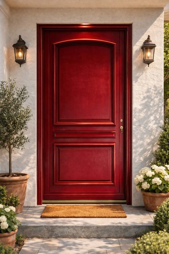 Porte entrée bois pleine - porte,