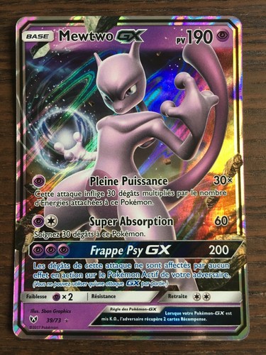 Carte pokémon mewtwo - mewtwo, gx