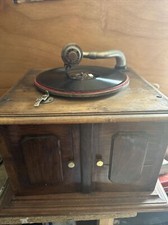 Ancien gramophone support Bois