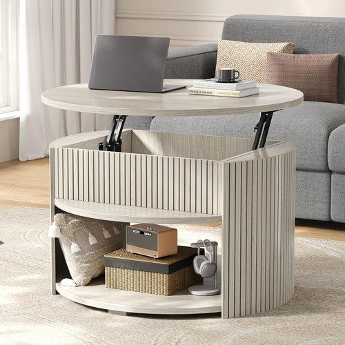 Round lift top coffee table - round,