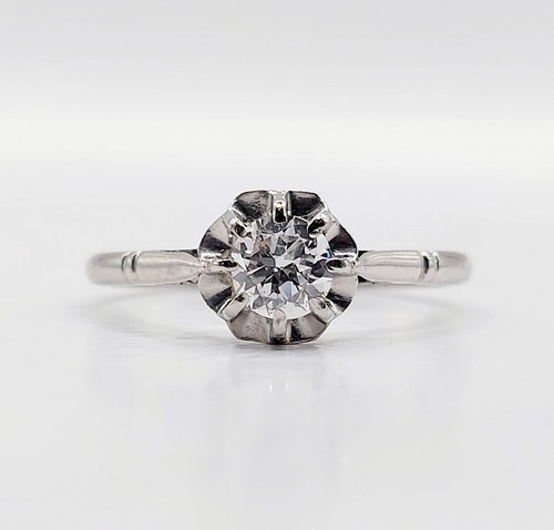 Bague solitaire art deco