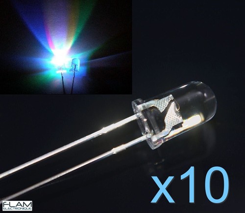 10x led diode rgb 5mm - 10x,