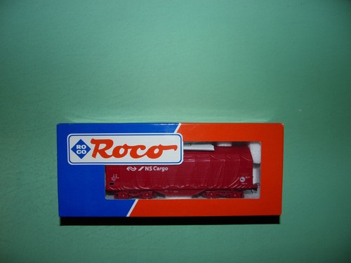 Roco wagon bâché court rouge - wagon,