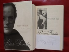 Peter Fonda SIGNED Card Autobio Movie Actor Henry Jane Easy Rider Photos  HC/DJ