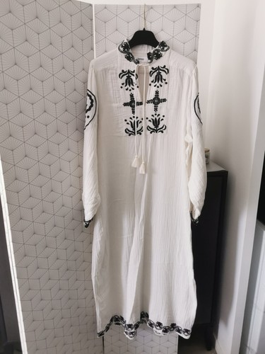 Robe longue gaze - de, coton