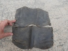 1914 Piou Piou Paire de Guetrons Francais en Cuir Retourné Noir Réglementaire