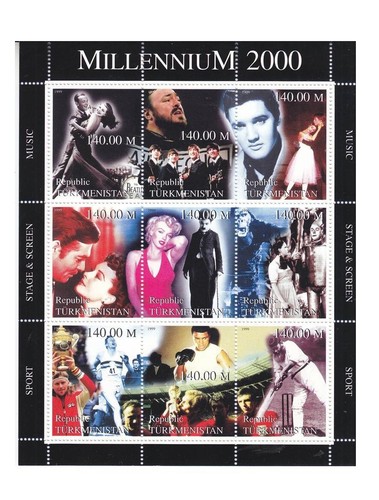 Bloc timbres turkmenistan - de,