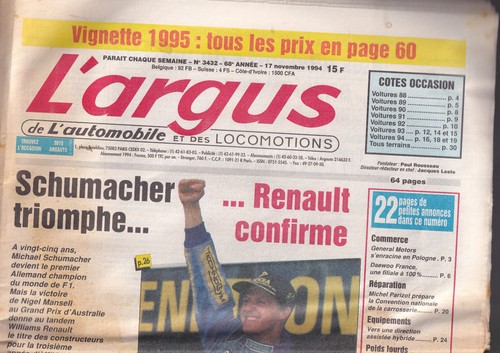 Argus 3432 shumacher - l'argus,