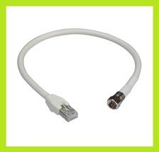 Cordon Brassage TV RJ45 / Fiche F - Cordon de Liaison Coax - Réseau 