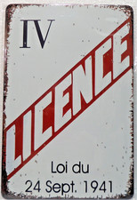 PLAQUE METAL VINTAGE 20X30