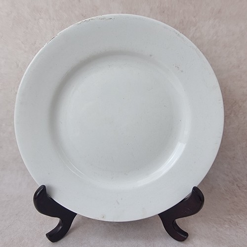 Assiette ancienne blanche - assiette, –