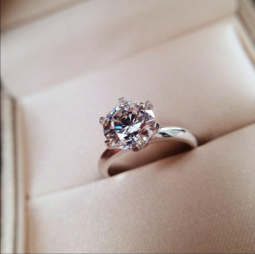 925 2ct r168 bague fiançaille - 2ct,