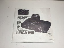 Livret appareil photo Leica M5