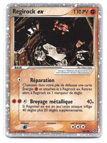 Carte pokémon regirock - carte, ex