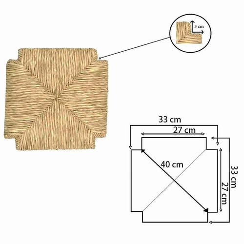 Seduta rechange paille - rechange, en