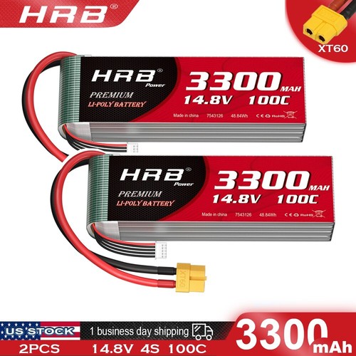 2pcs hrb 3300mah lipo - 4s,