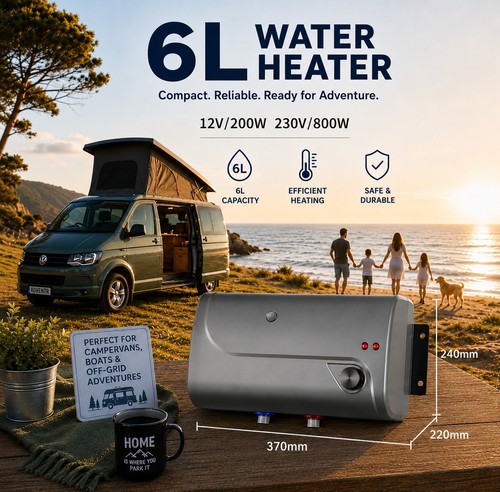 Campervan litre 12v - 6, 230v