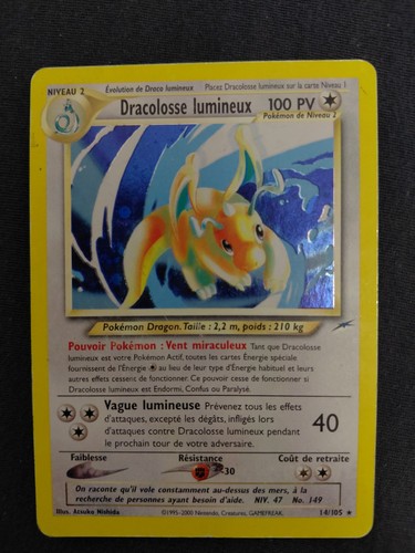 Carte pokemon dracolosse - carte,