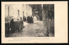 Old postcard Grande-Chartreuse, Last Carthusian Fathers Entering Ladies to Be There i 