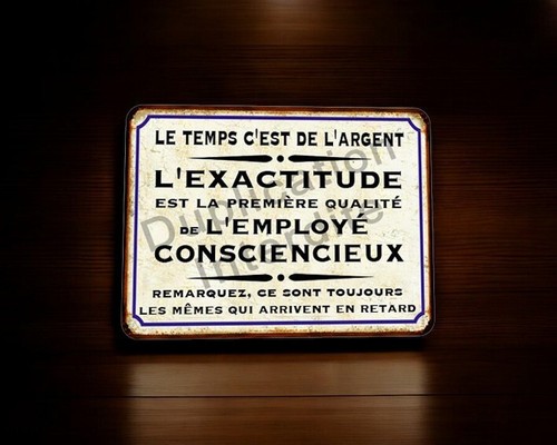 Plaque métal vintage - plaque,