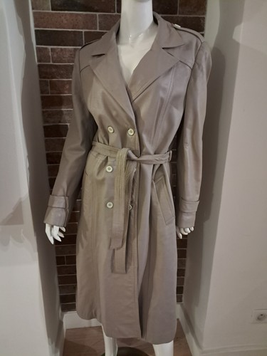 Trench cuir agneau vintage - trench,