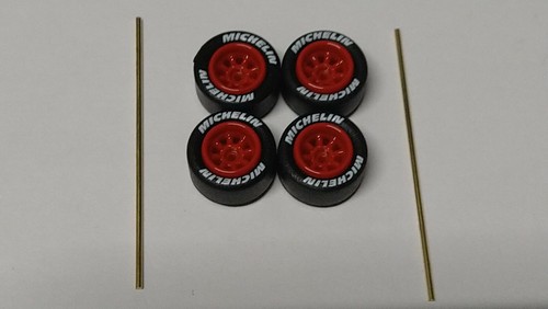 Set jantes michelin rouge - de,