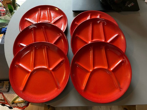 Lot assiettes fondue - 6,