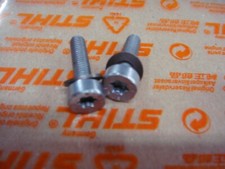 GENUINE STIHL 020T MS200 MS200T CHAINSAW MUFFLER SCREWS WITH SPRING WASHERS 