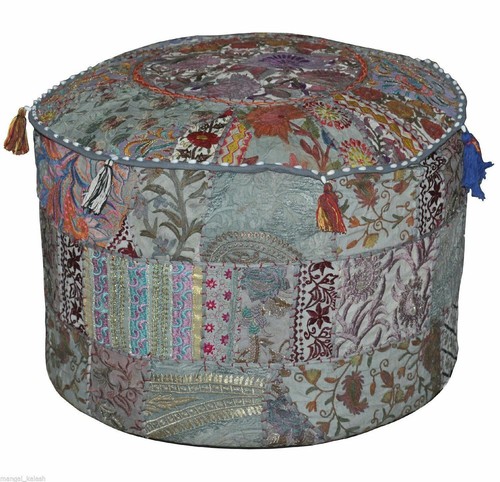 Patchwork round foot stool - foot,
