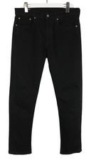 Levi's Lot 502 Premium Big E Hommes Jeans W32/L32 Noir Jeans Slim Braguette Zip