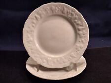 Philippe PH Deshoulieres Blanc De Blanc 6” Canape Plates Porcelain Limoges Pair